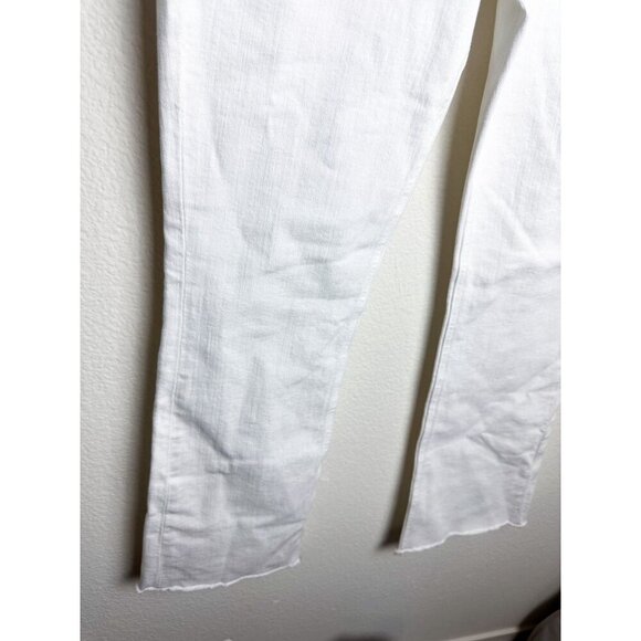 NWT Rag & Bone Nina High-Rise Ankle Flare Womens White Jeans Size 26 Raw Hem - Picture 7 of 15